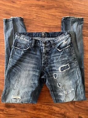 PRPS Men's Distressed Blue Denim Jeans size 30